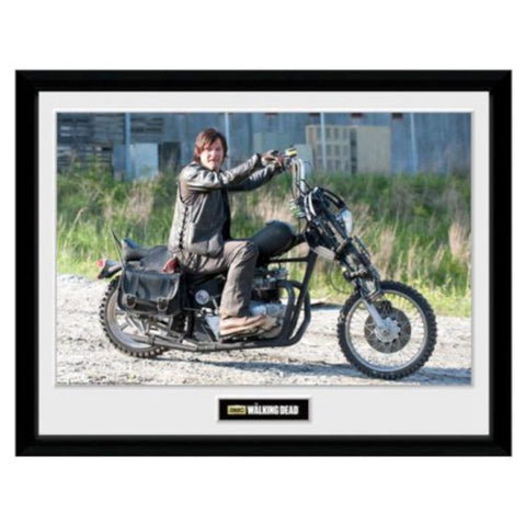 The Walking Dead Daryl on Bike Framed Print