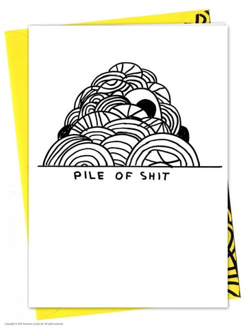 Shrigley pile of shit card