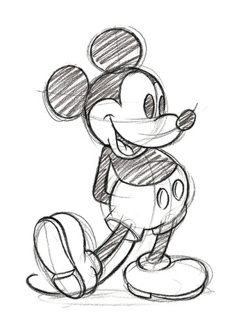 Mickey sketch canvas