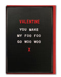 Valentine you make my foo foo card