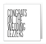 Congrats on wedding Lezzers card