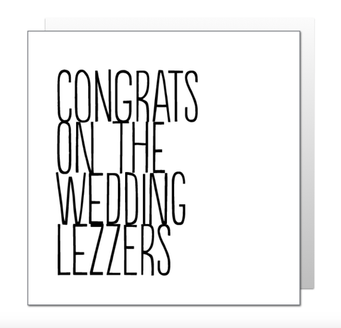 Congrats on wedding Lezzers card