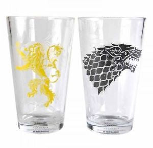 Stark & Lannister glass set