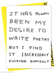 Shrigley write poetry card