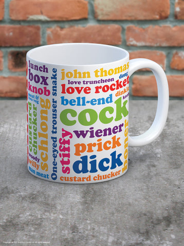 Cock words mug