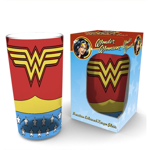 Wonder Woman coloured glass