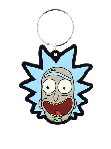 Rick Crazy Smile Rubber Keychain