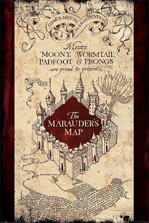 H.P marauders map poster