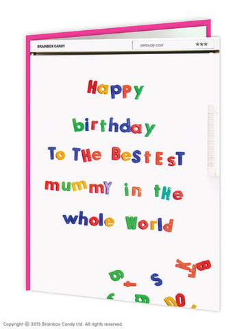 Birthday bestest mummy card