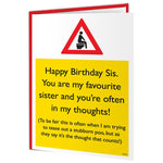 Sister poo thoughts card
