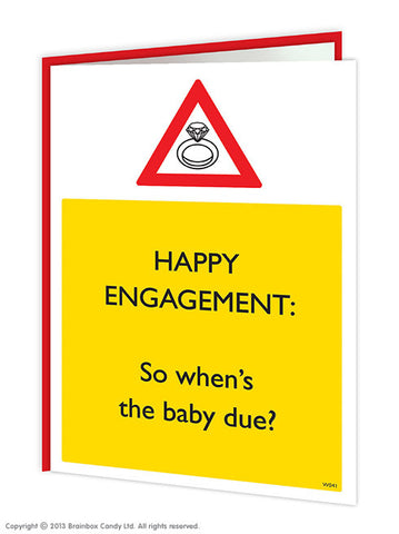 Engagement baby card