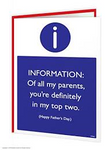 Top two parents card