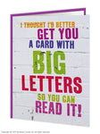 Big letters card