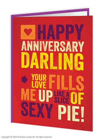 Anniversary pie card