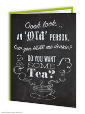 Old person tea card