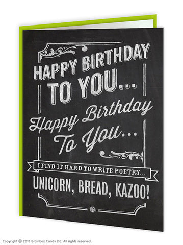 Unicorn bread kazoo card