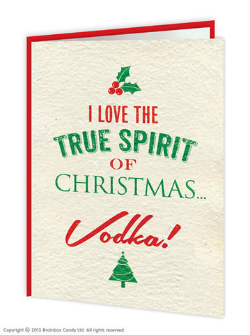 Vodka Spirit Xmas Card