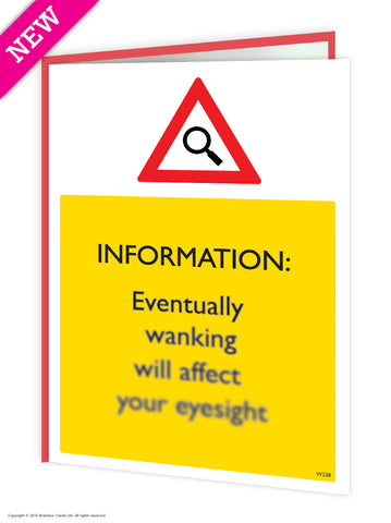 Wanking eyesight card