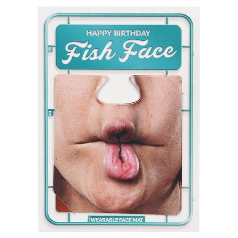 Fish face facematt card