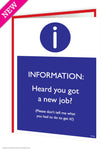 New job dont tell me card