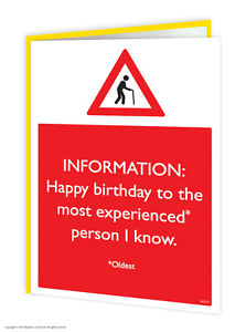 Oldest person I know card