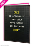Cake menu card