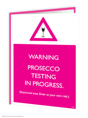 Prosecco Testing card