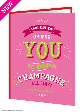 Champagne all day card