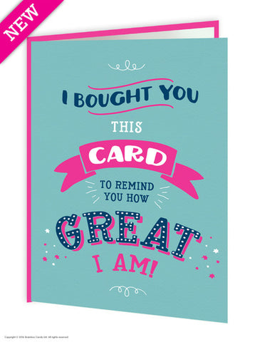 How great I am card