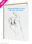 Hand tiny penis card