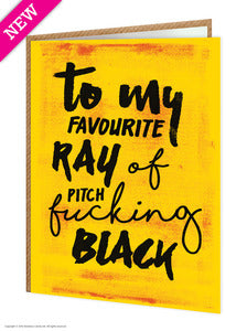 To my favourite ray card