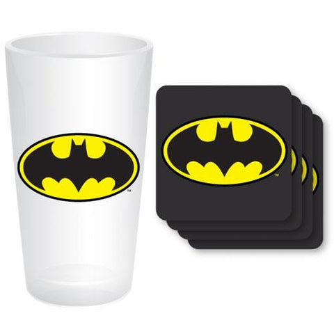 Batman glass & coaster set