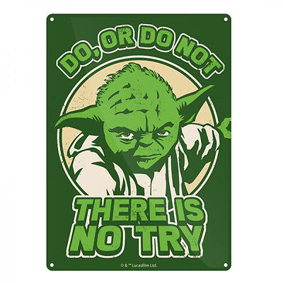 Yoda small tin sign