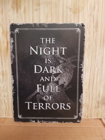 Game of Thrones dark night small sign