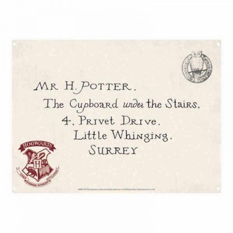 Harry Potter Letter small tin sign