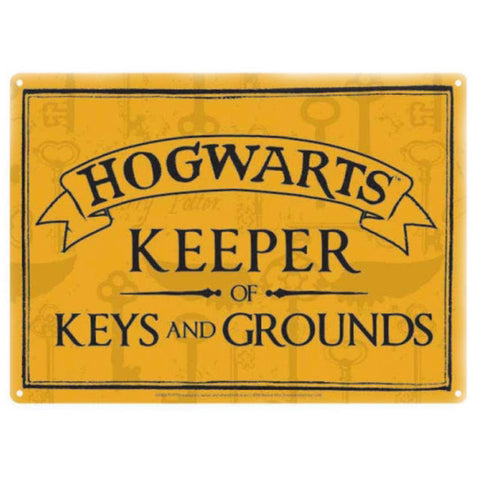 Harry Potter keeper of keys small tin sign