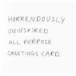 All purpose greetings card