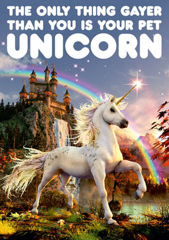 Gayer unicorn card