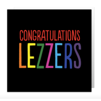Congratulations lezzers card