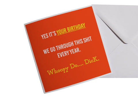 Whoopy Do Dick Birthday Card