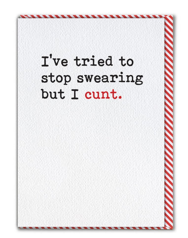 Tried to stop swearing card
