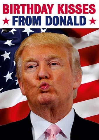 Birthday kisses from Donald card
