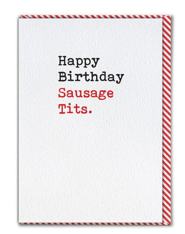 Happy Birthday sausage tits card