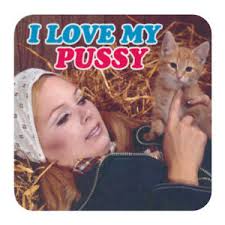 I Love pussy coaster