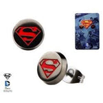 Superman stud earrings