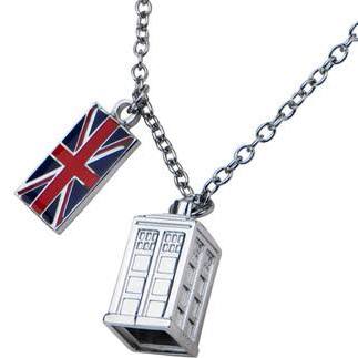 Dr Who tardis necklace