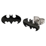 Batman black logo earrings