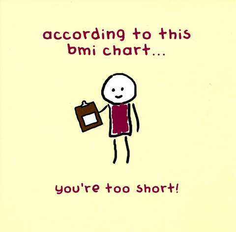 BMI chart-too short card