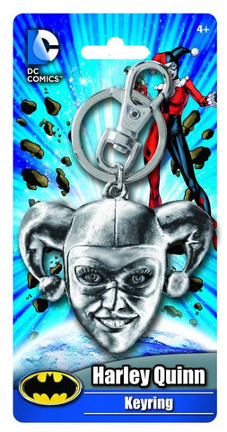 Harley Quinn pewter keyring