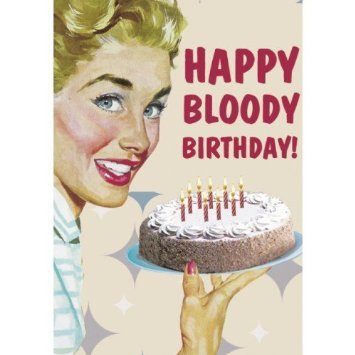 Happy Bloody Birthday card